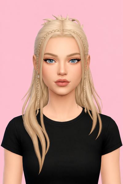 Hazel Hair custom content (CC) for Sims 4 by arethabee