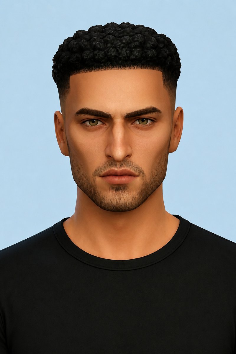 Braxton Hair custom content (CC) for Sims 4 by johnnysims