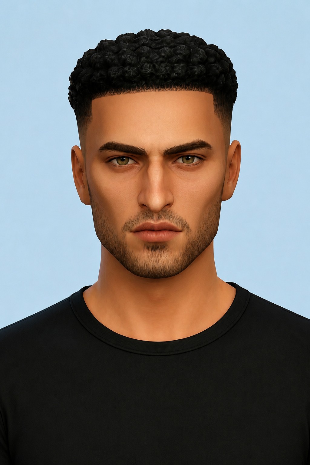 Braxton Hair custom content (CC) for Sims 4 by johnnysims