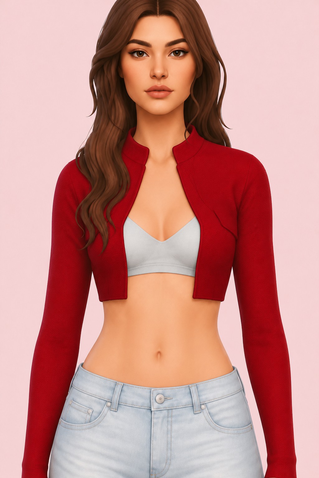 Rockstar Top custom content (CC) for Sims 4 by b0t0xbrat