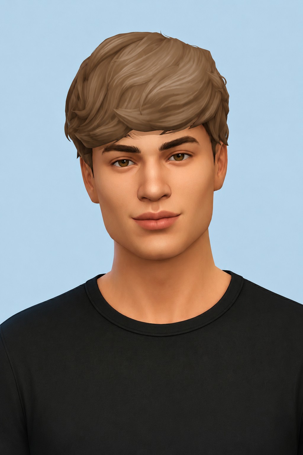 Stanley Hair custom content (CC) for Sims 4 by johnnysims