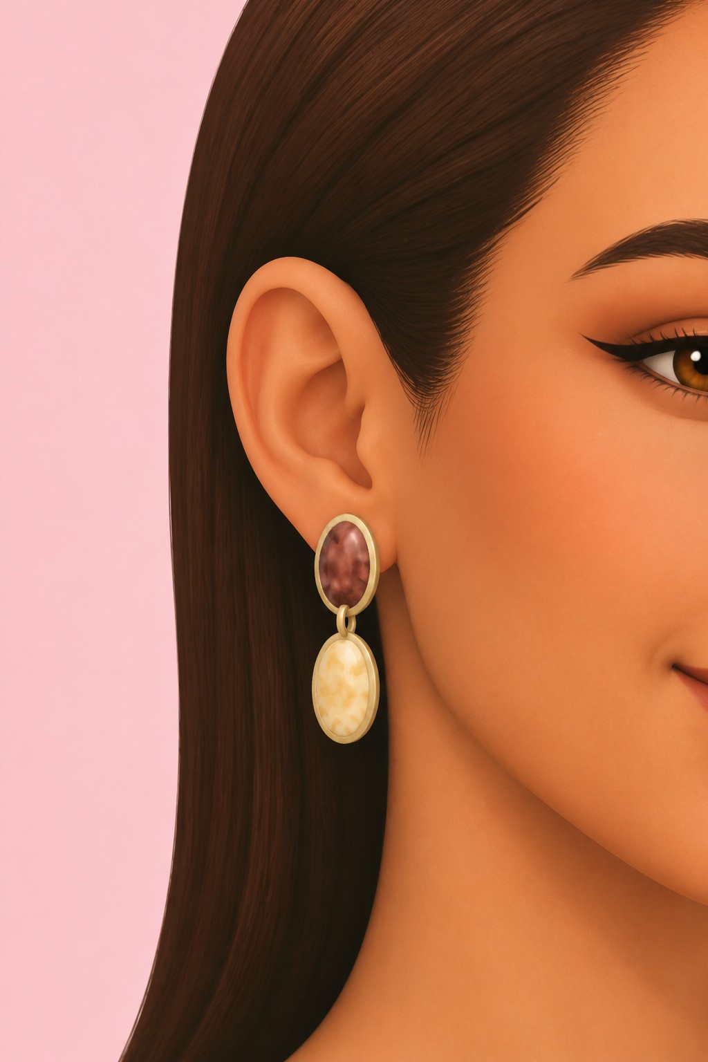 Aster Earrings custom content (CC) for Sims 4 by BananaSimss