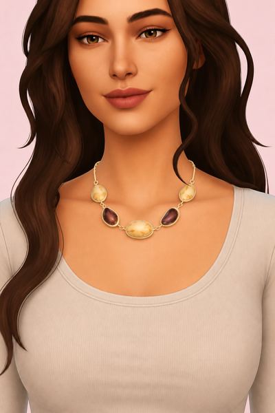 Aster Necklace custom content (CC) for Sims 4 by BananaSimss