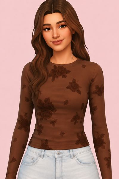 Gaia Top custom content (CC) for Sims 4 by BananaSimss