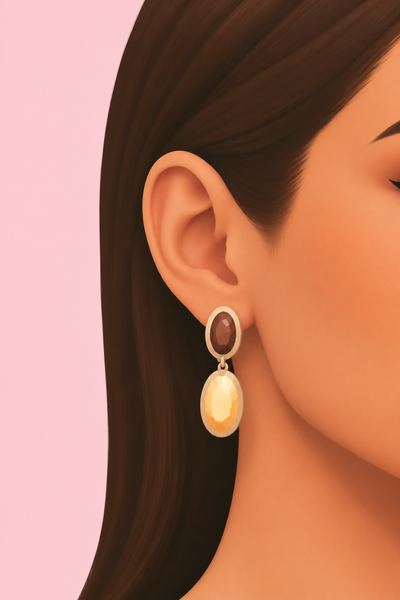 Hazel Earrings custom content (CC) for Sims 4 by BananaSimss