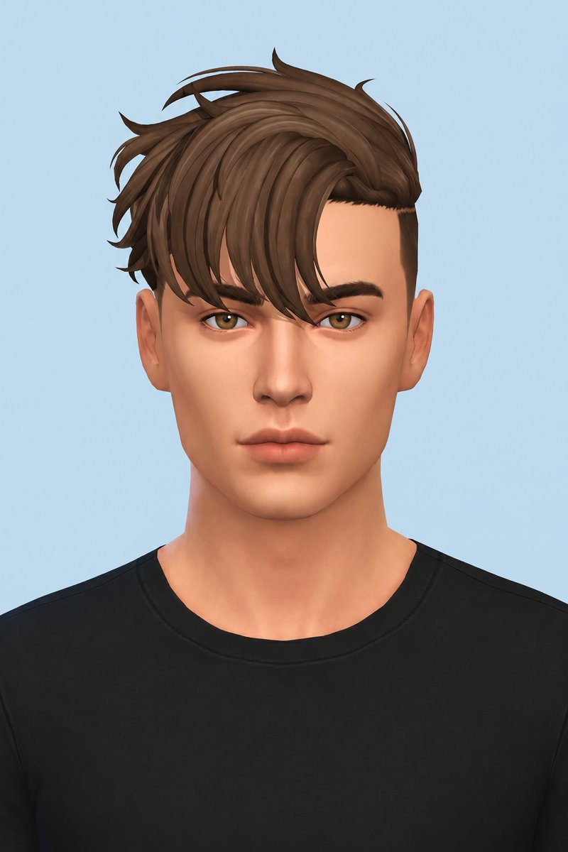 Cyrus Hair custom content (CC) for Sims 4 by johnnysims
