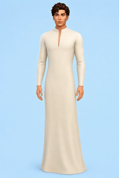 Silm Wedding Dress custom content (CC) for Sims 4 by RIMINGs