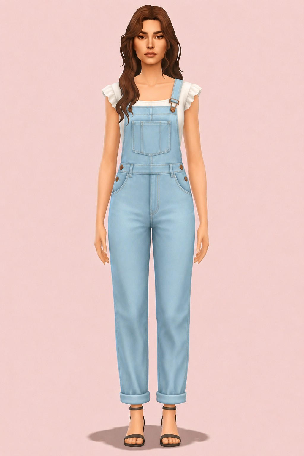 Claire Overall custom content (CC) for Sims 4 by caiocc