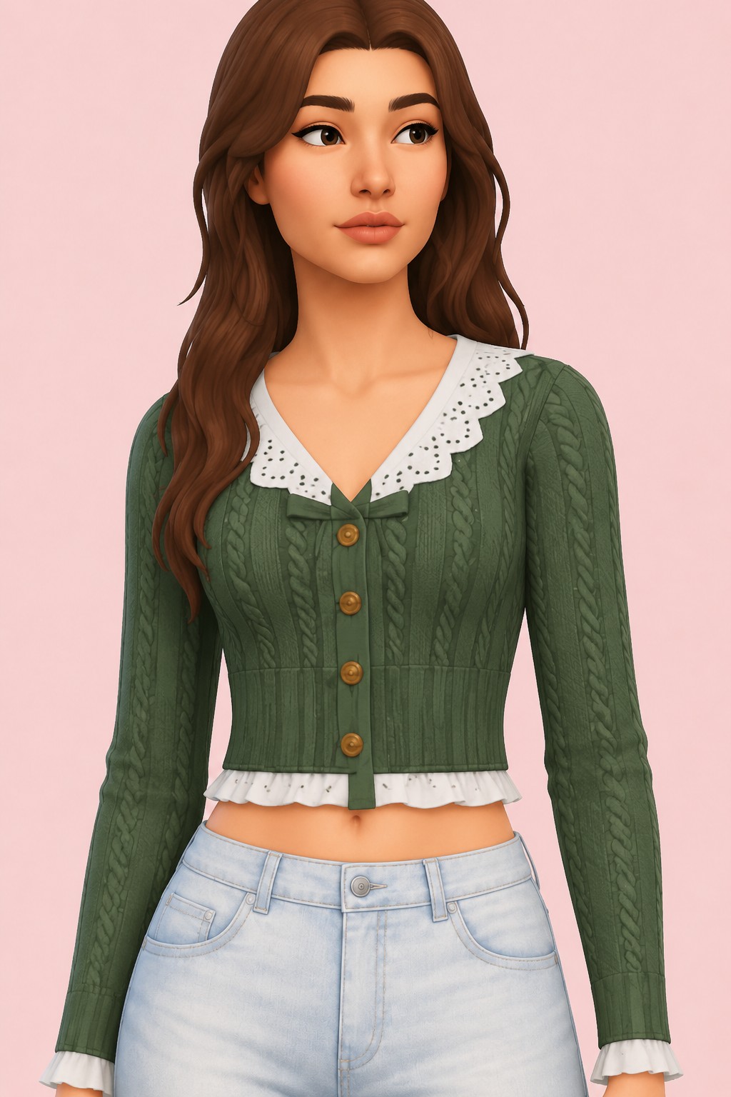 Claire Sweater custom content (CC) for Sims 4 by caiocc