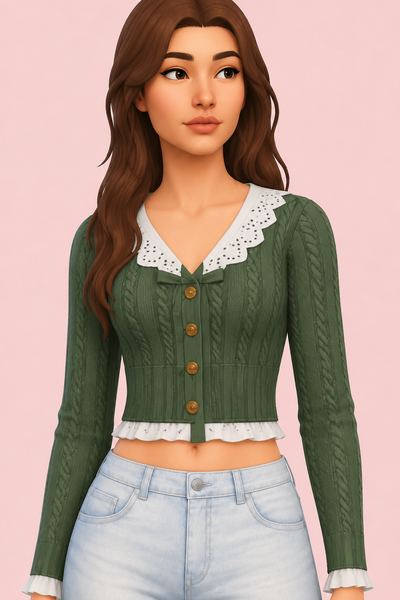 Claire Sweater custom content (CC) for Sims 4 by caiocc