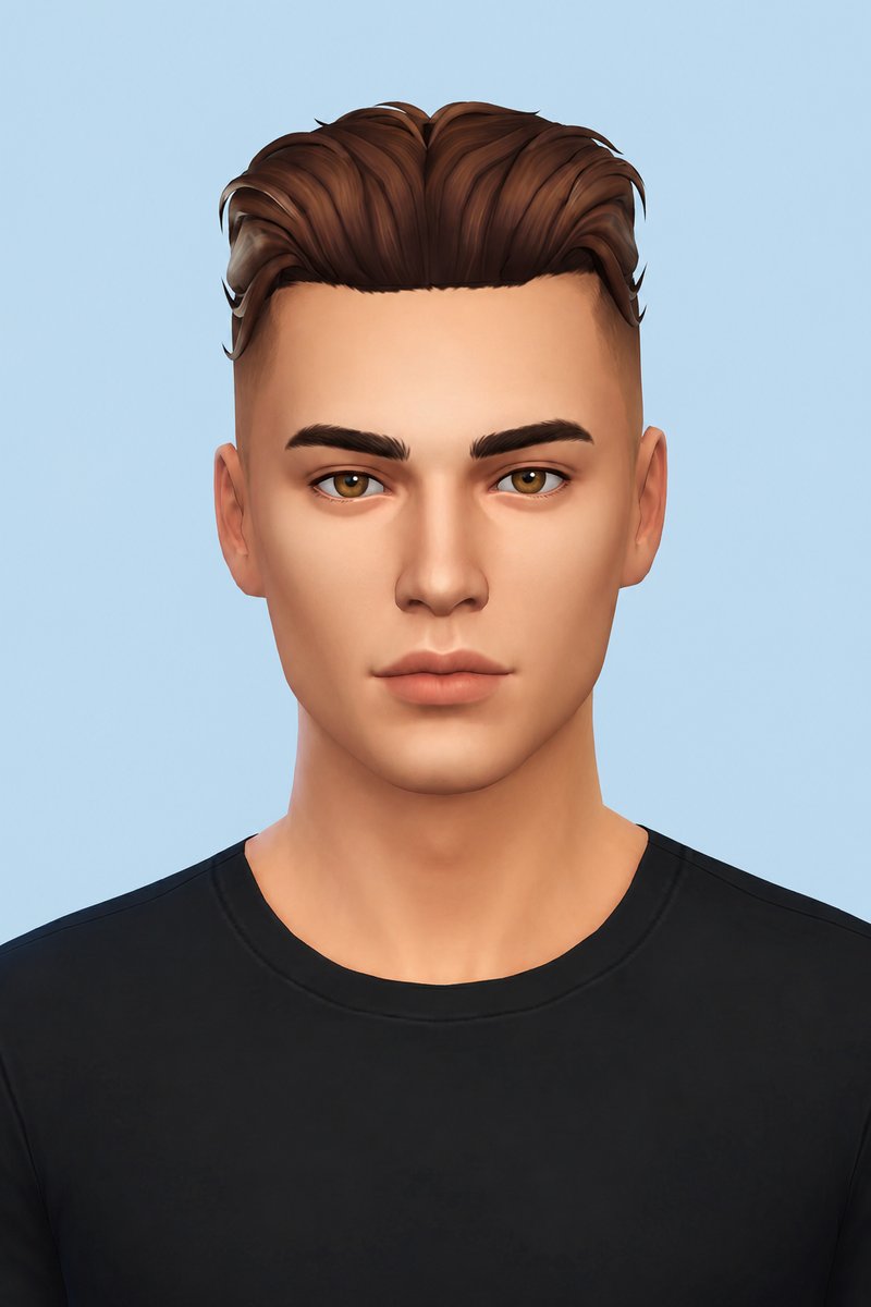Matteo Hair custom content (CC) for Sims 4 by johnnysims
