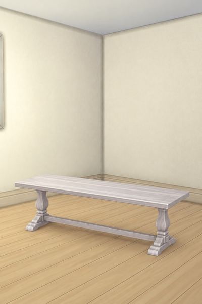 Heirloom Trestle Table custom content (CC) for Sims 4 by oliolicc