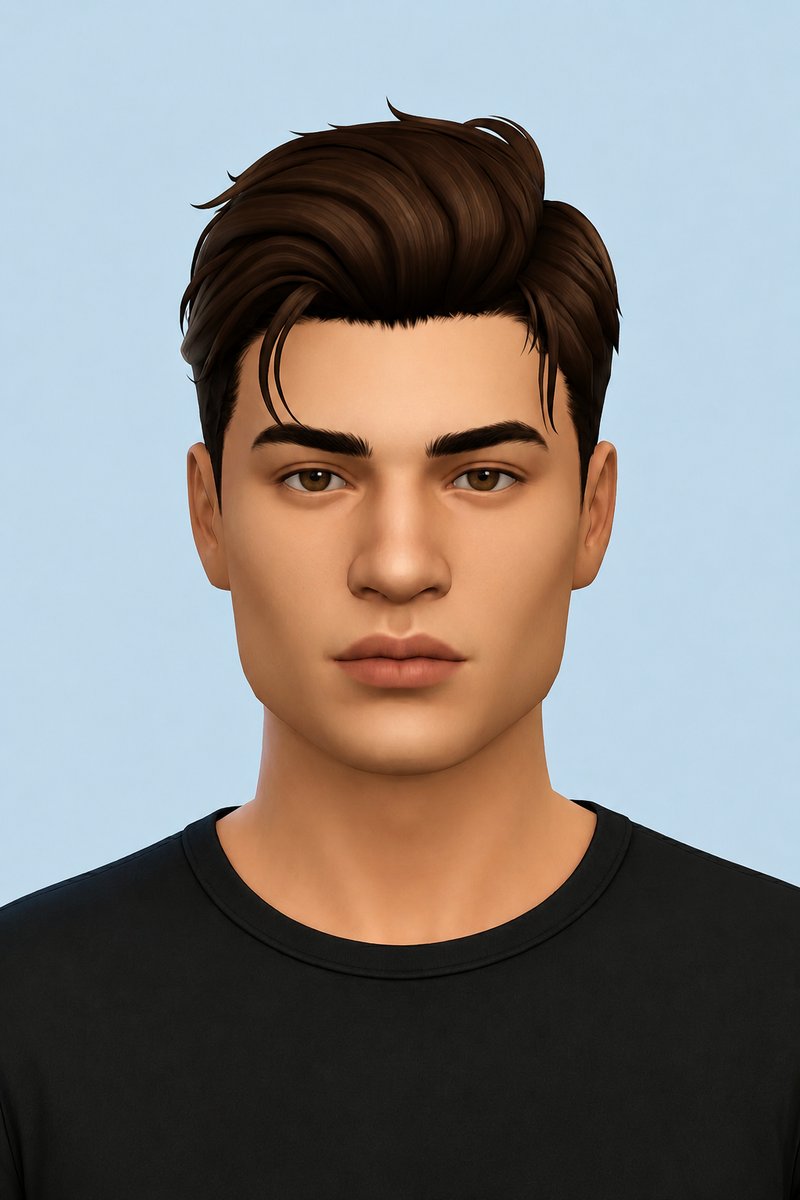 Edward Hair custom content (CC) for Sims 4 by johnnysims