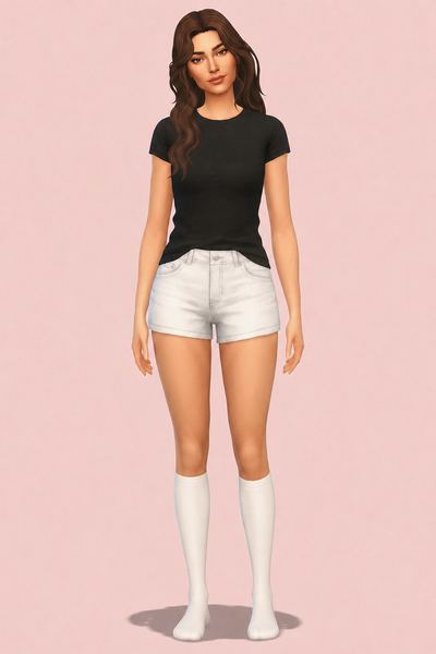 Aria Socks custom content (CC) for Sims 4 by caiocc