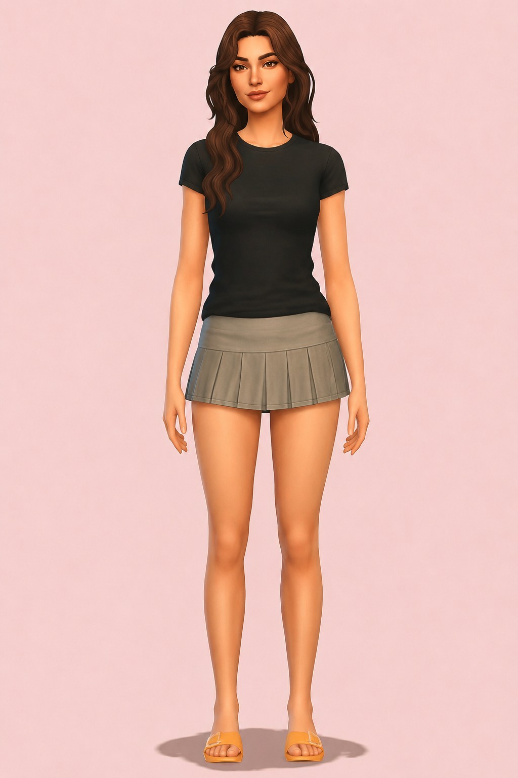 Cleo Mini Skirt custom content (CC) for Sims 4 by caiocc