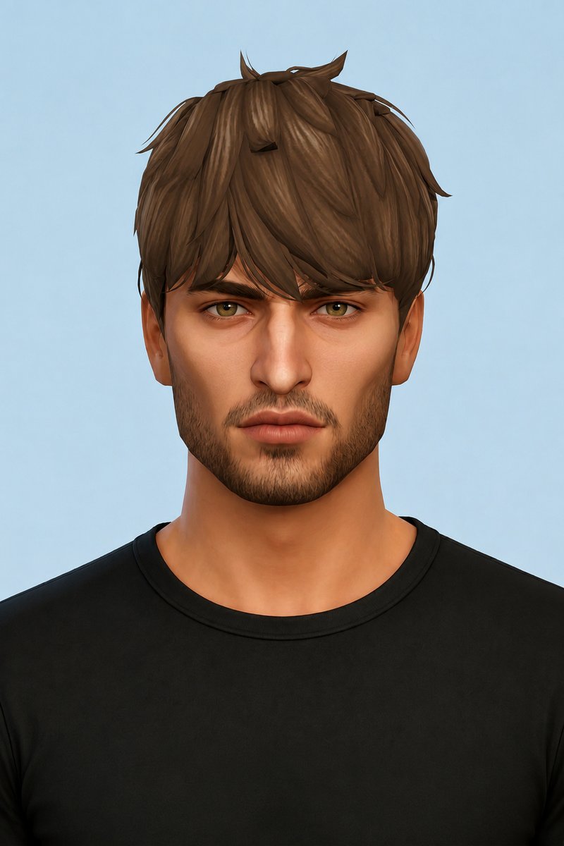 Draco Hair custom content (CC) for Sims 4 by johnnysims