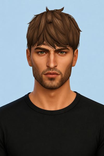 Draco Hair custom content (CC) for Sims 4 by johnnysims