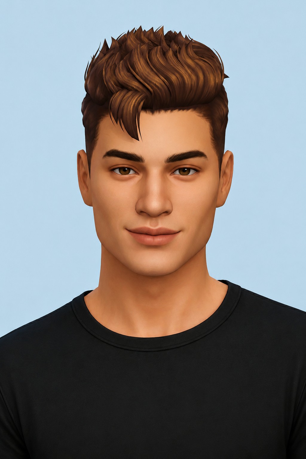 Raven Hair custom content (CC) for Sims 4 by johnnysims