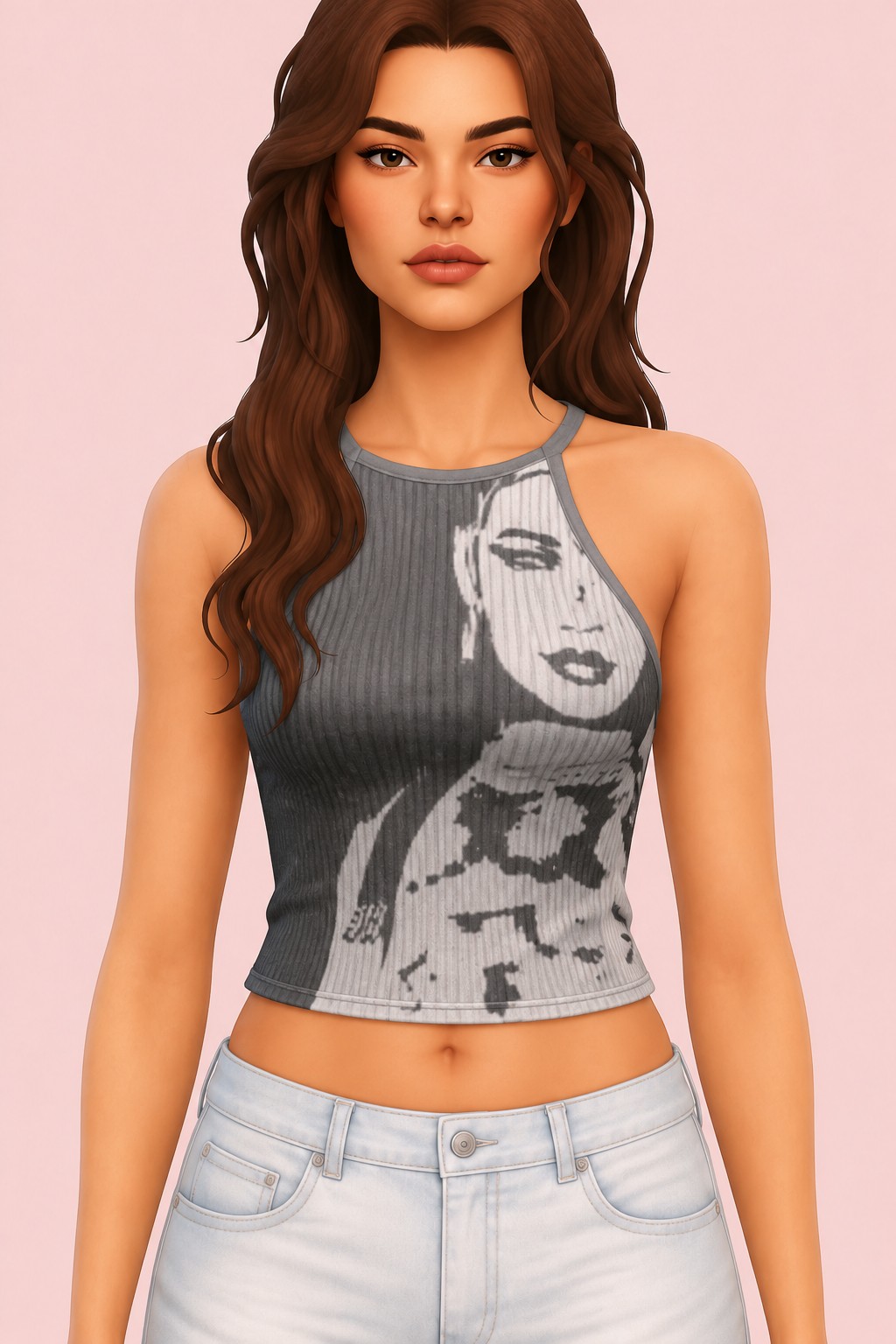 Amandla Top custom content (CC) for Sims 4 by greenllamas