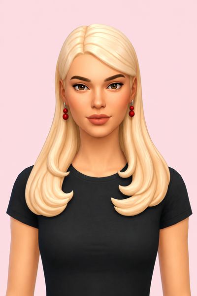 Penny Hair custom content (CC) for Sims 4 by greenllamas