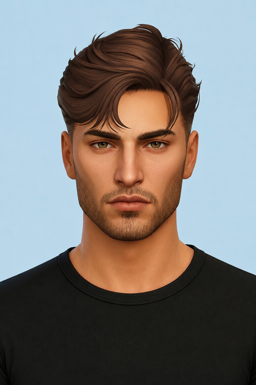Zaijan Hair custom content (CC) for Sims 4 by johnnysims