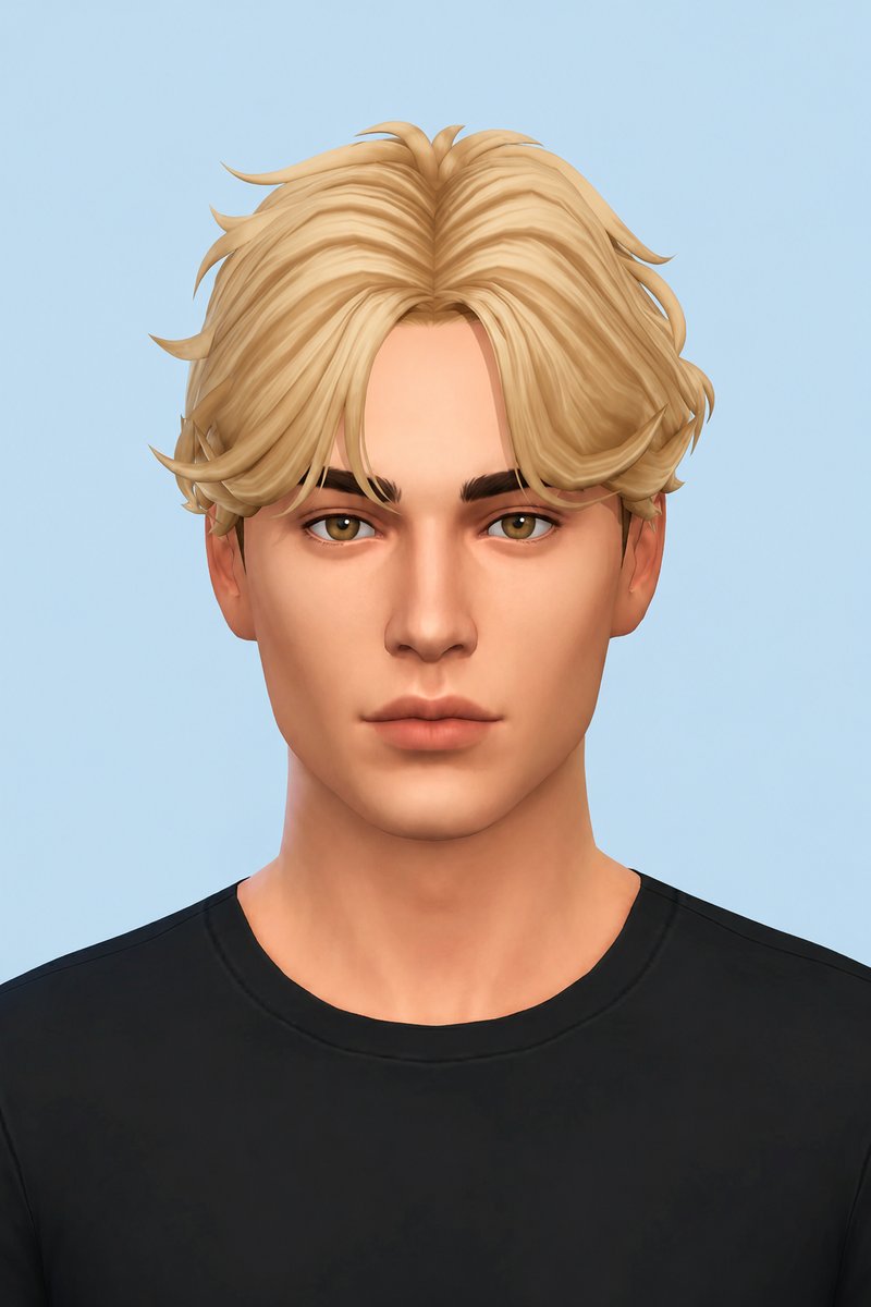 Ross Hair custom content (CC) for Sims 4 by johnnysims