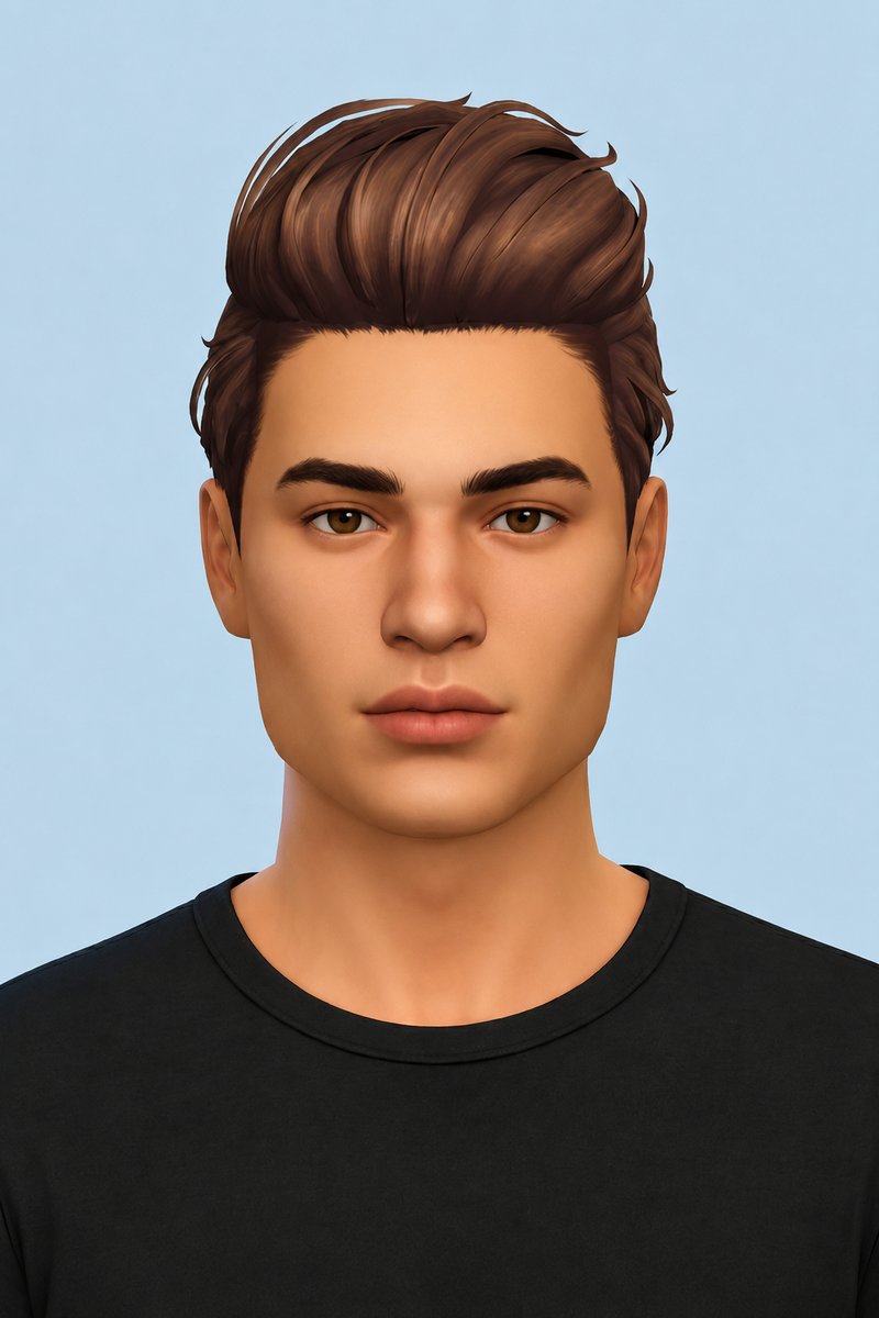 Troye Hair custom content (CC) for Sims 4 by johnnysims