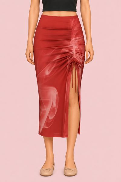 Sunkissed Petals Slit Midi Skirt custom content (CC) for Sims 4 by RIMINGs