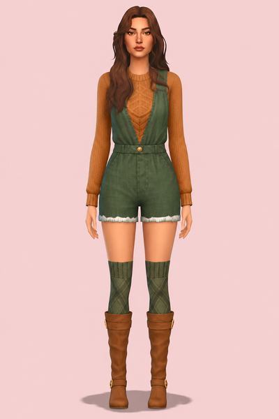 Josephine Overall custom content (CC) for Sims 4 by huien