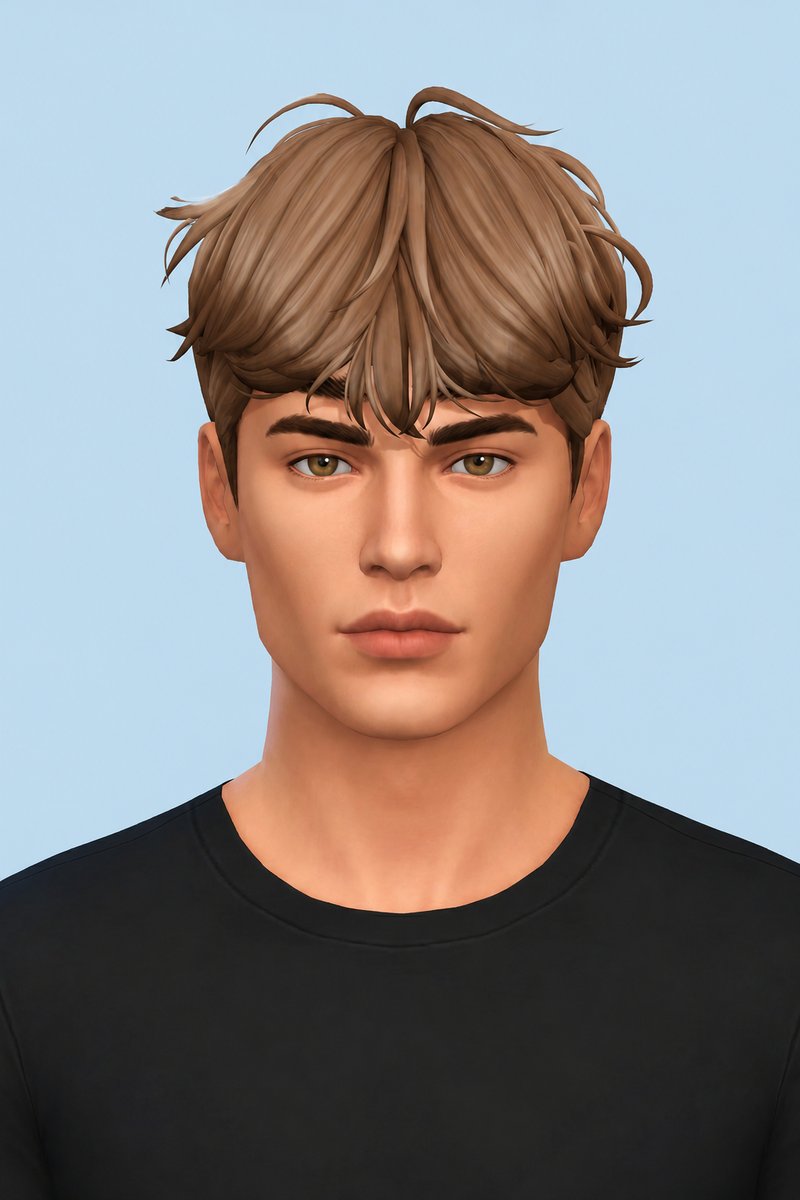 Levi Hair custom content (CC) for Sims 4 by johnnysims