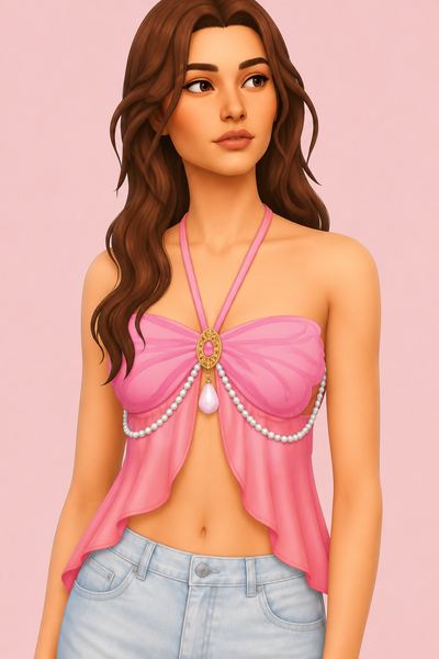 chrysalis top custom content (CC) for Sims 4 by ikarisims