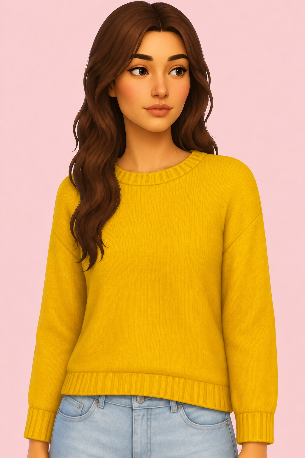 Marcellus Sweater custom content (CC) for Sims 4 by imvikai