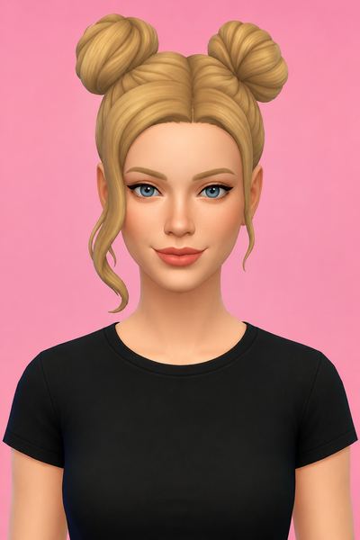 Nobara Hair custom content (CC) for Sims 4 by imvikai