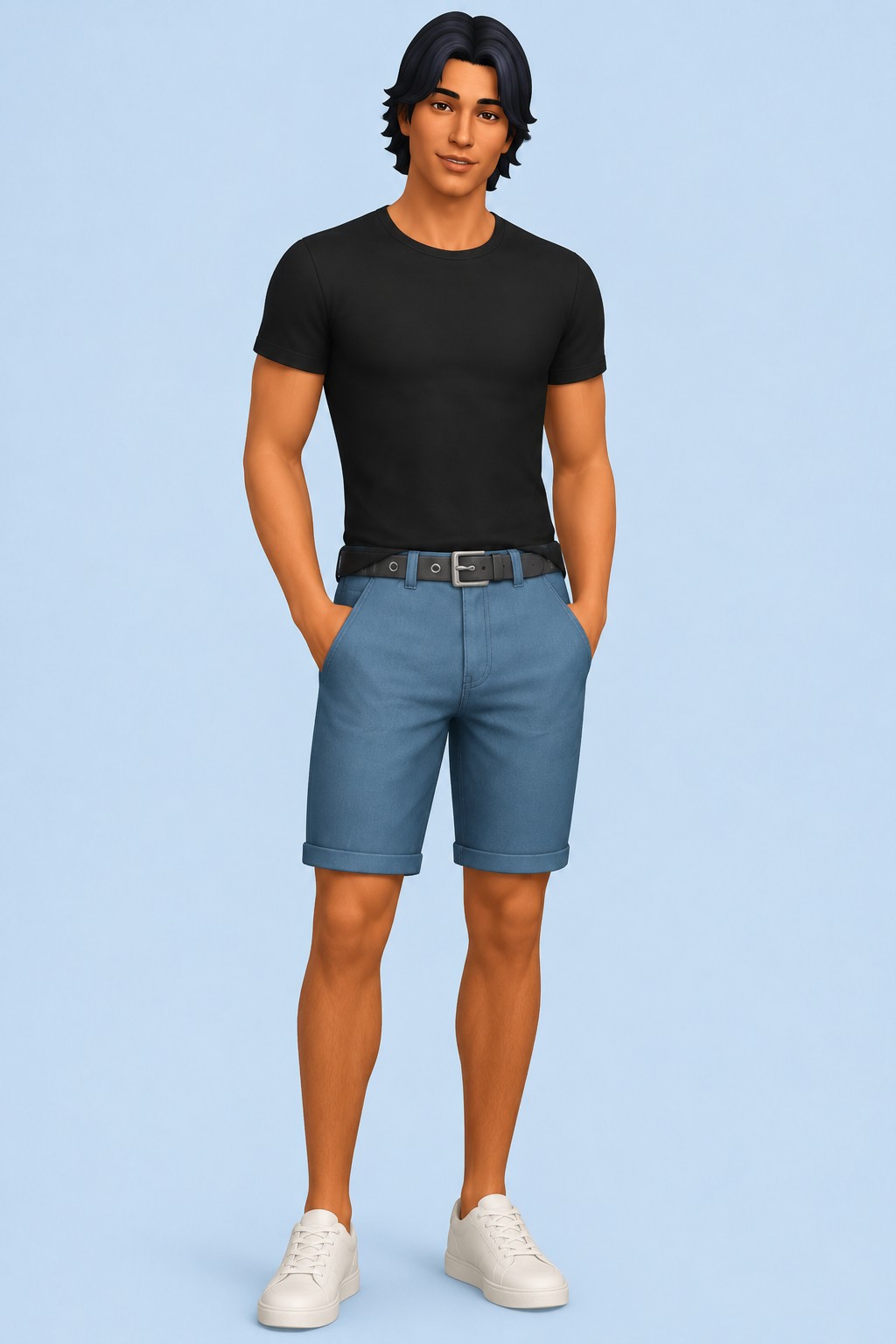 Omar Shorts custom content (CC) for Sims 4 by imvikai