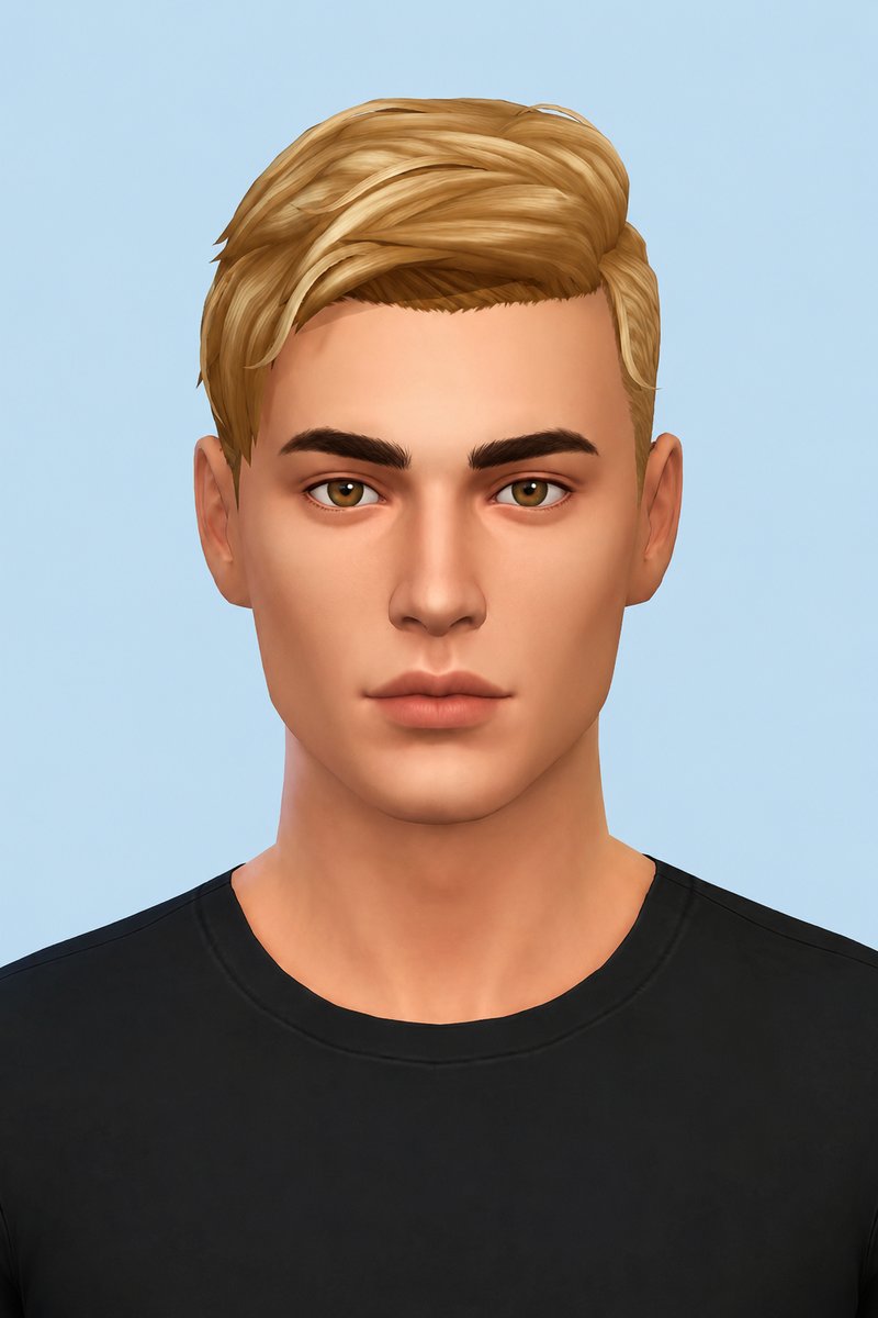 Crane Hair custom content (CC) for Sims 4 by johnnysims