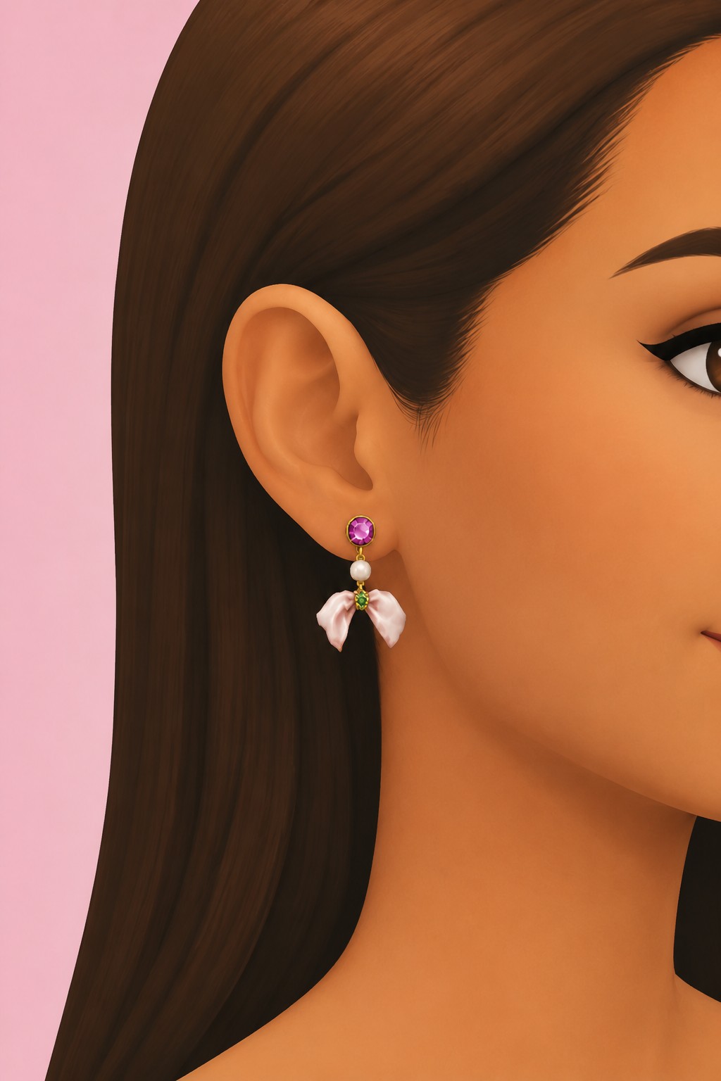 Florence Earrings custom content (CC) for Sims 4 by Livixo