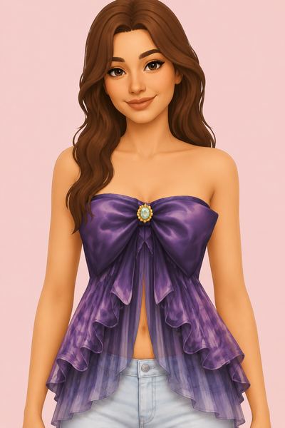 Florence Top custom content (CC) for Sims 4 by Livixo