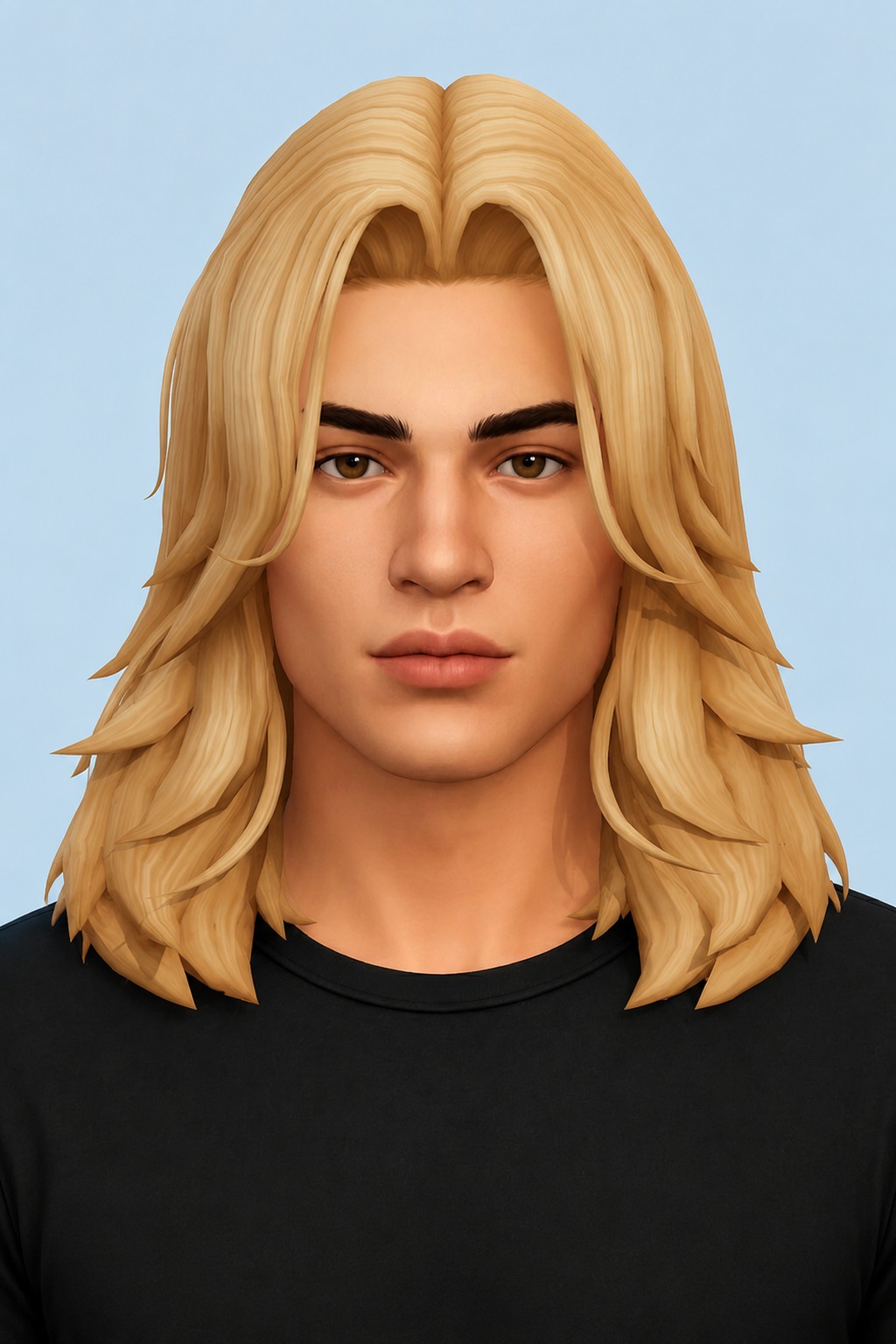 Prince Hair custom content (CC) for Sims 4 by johnnysims