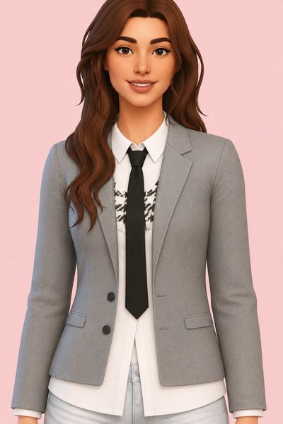 Academia Jacket custom content (CC) for Sims 4 by madlen