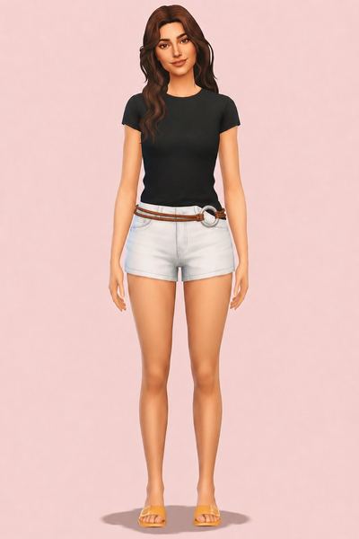 River Skirt Belt Overlay Ring custom content (CC) for Sims 4 by Simscollectionist