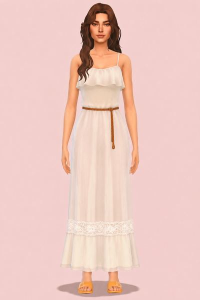 Sahara Dress custom content (CC) for Sims 4 by Simscollectionist