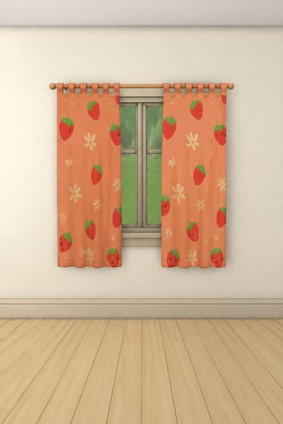 Daydream Curtains custom content (CC) for Sims 4 by jujuawesomebeans