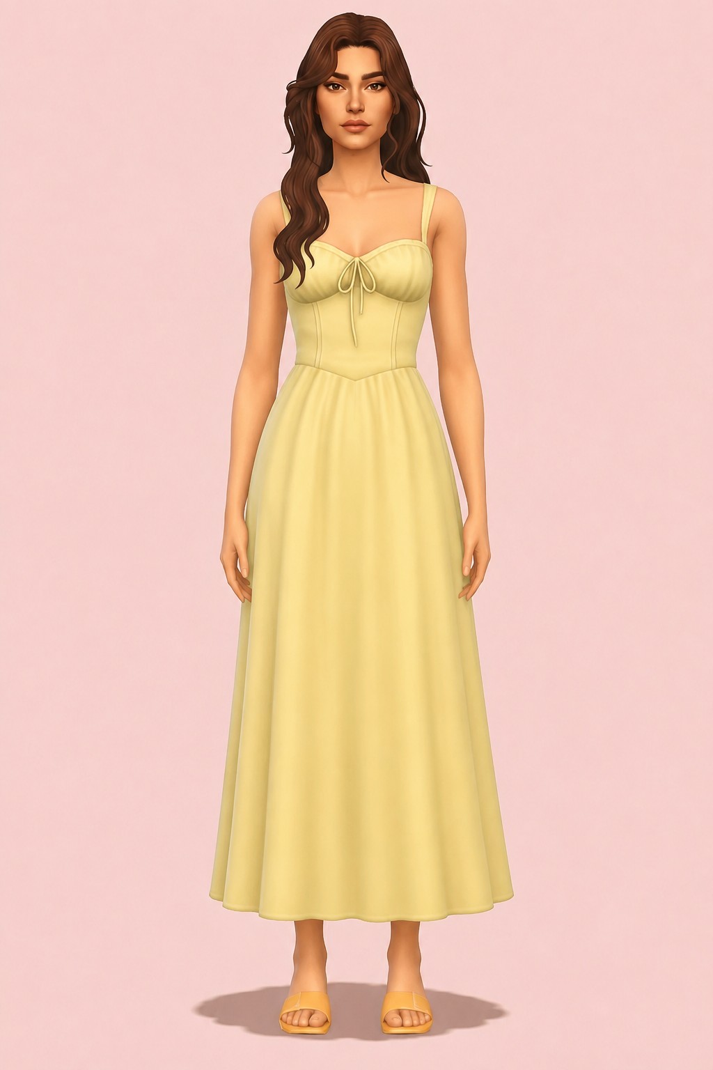 Carmen Dress custom content (CC) for Sims 4 by serenitycc