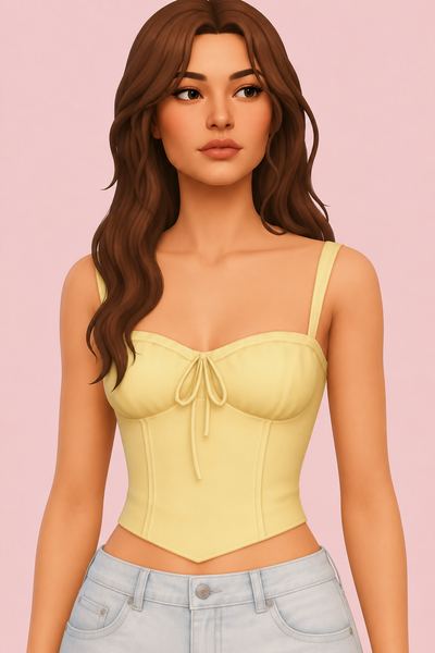 Carmen Top custom content (CC) for Sims 4 by serenitycc