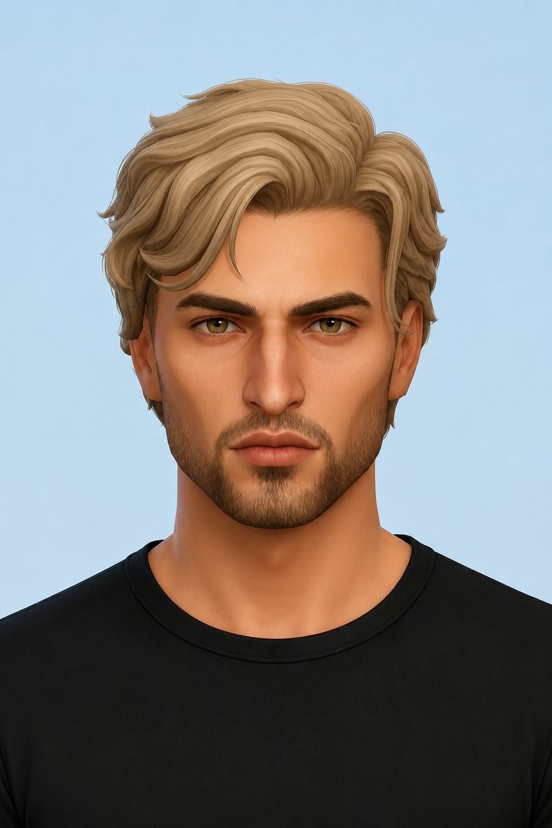 Michael Hair custom content (CC) for Sims 4 by johnnysims