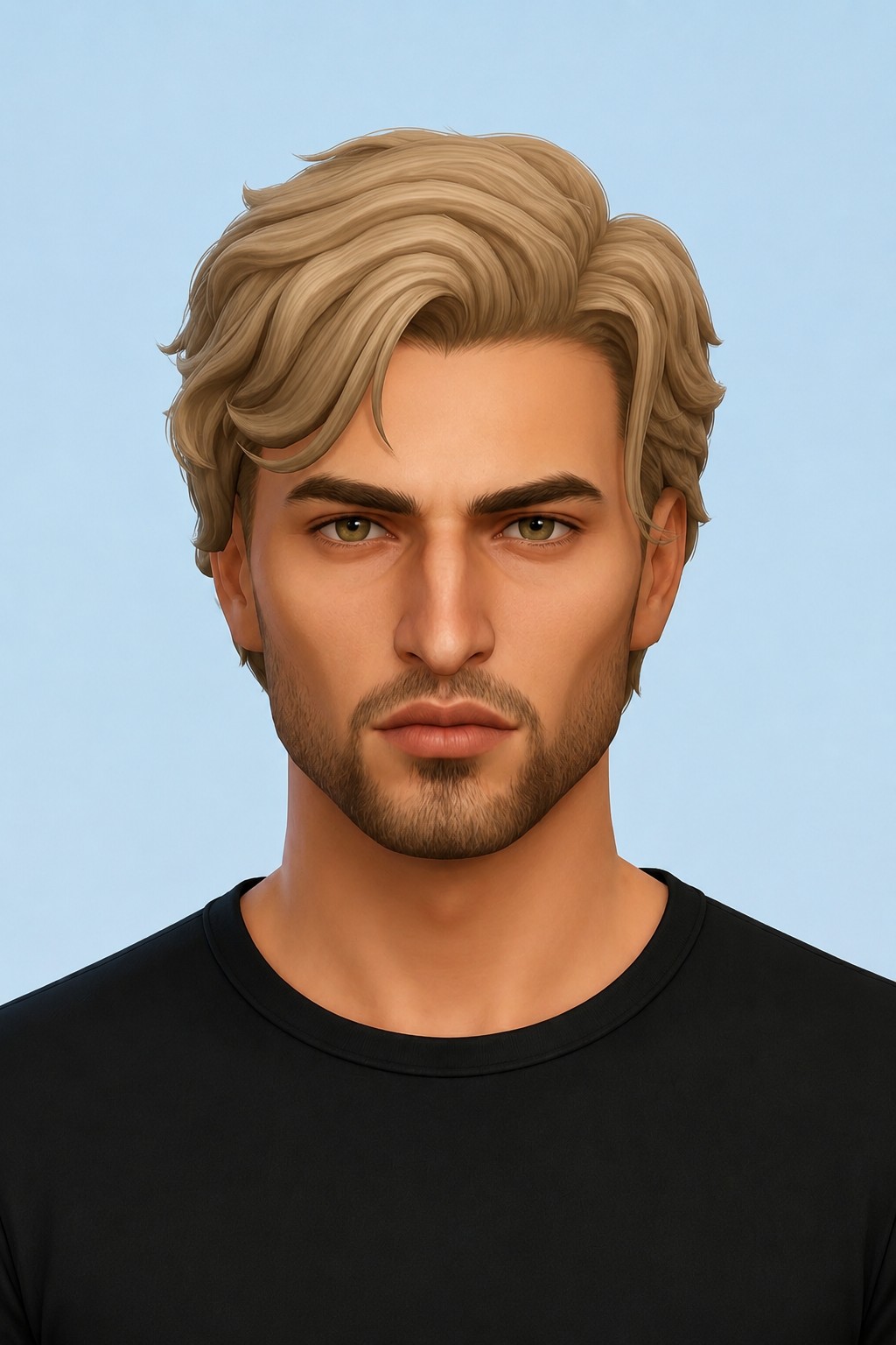 Michael Hair custom content (CC) for Sims 4 by johnnysims