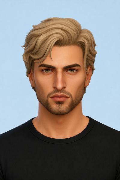 Michael Hair custom content (CC) for Sims 4 by johnnysims