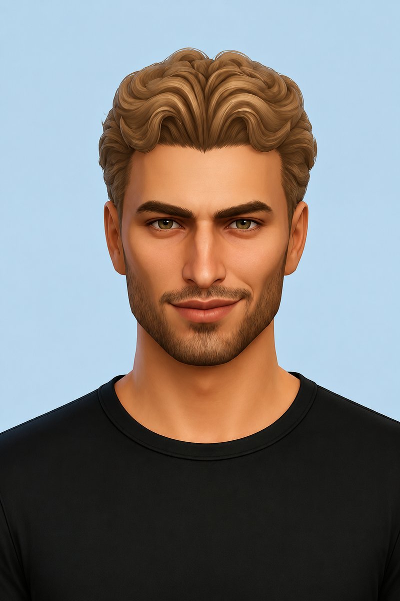 Chris Hair custom content (CC) for Sims 4 by johnnysims