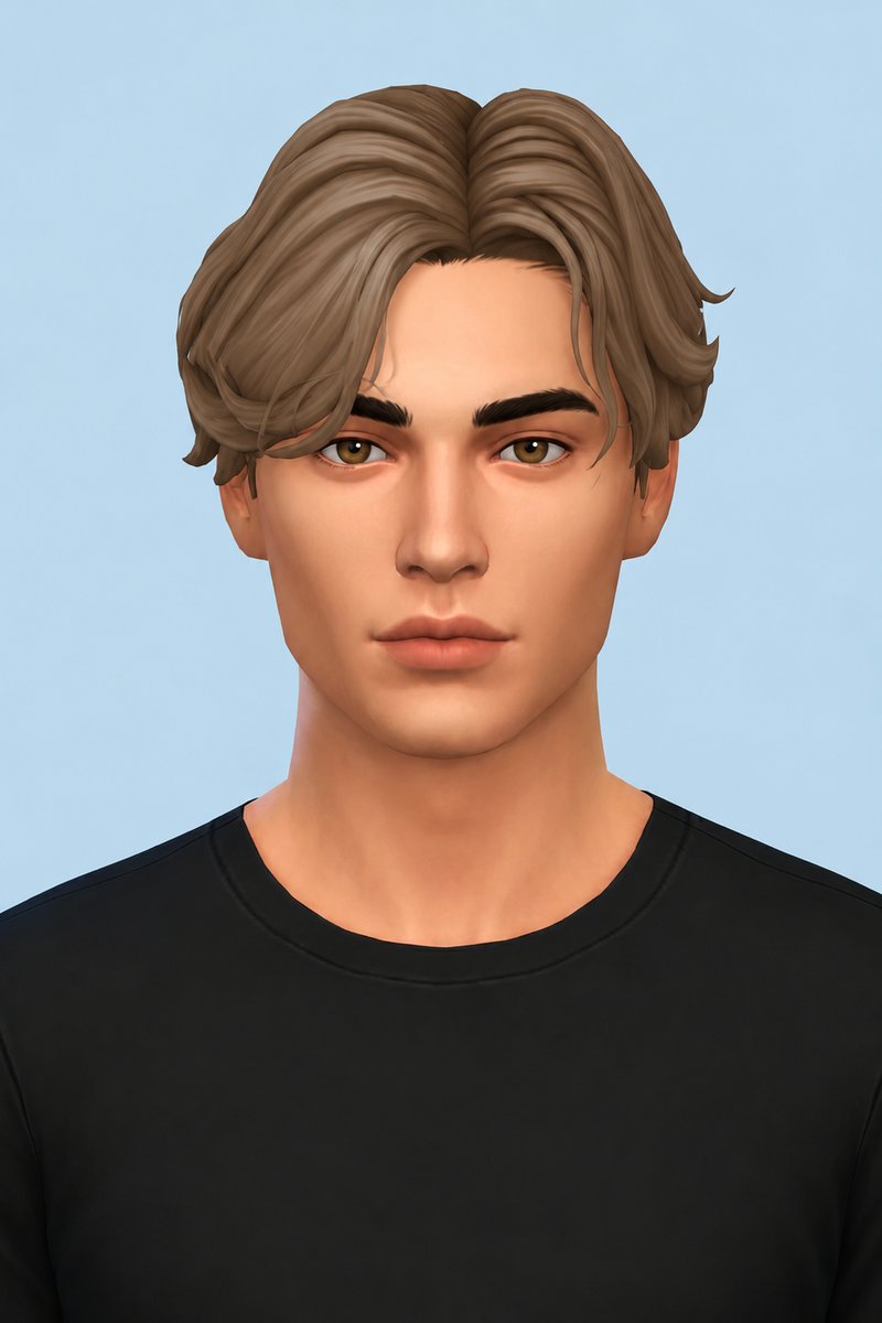 Sammy Hair custom content (CC) for Sims 4 by johnnysims
