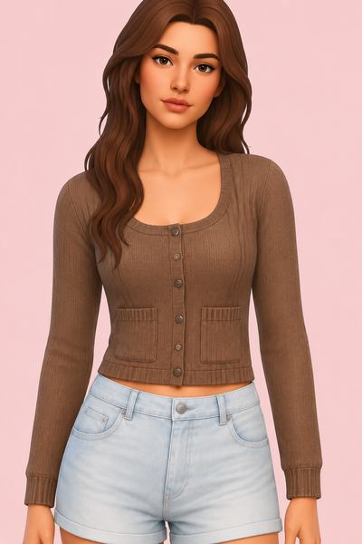 Kloe Jacket custom content (CC) for Sims 4 by boschianacc